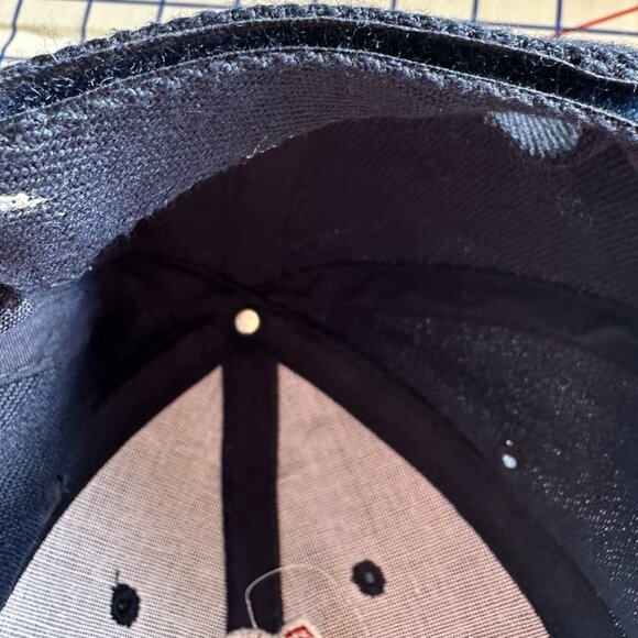 Boston Red Sox Classic Wool Strapback MLB Baseball Hat Cap Navy Velcro Adjust OS - Picture 5 of 6